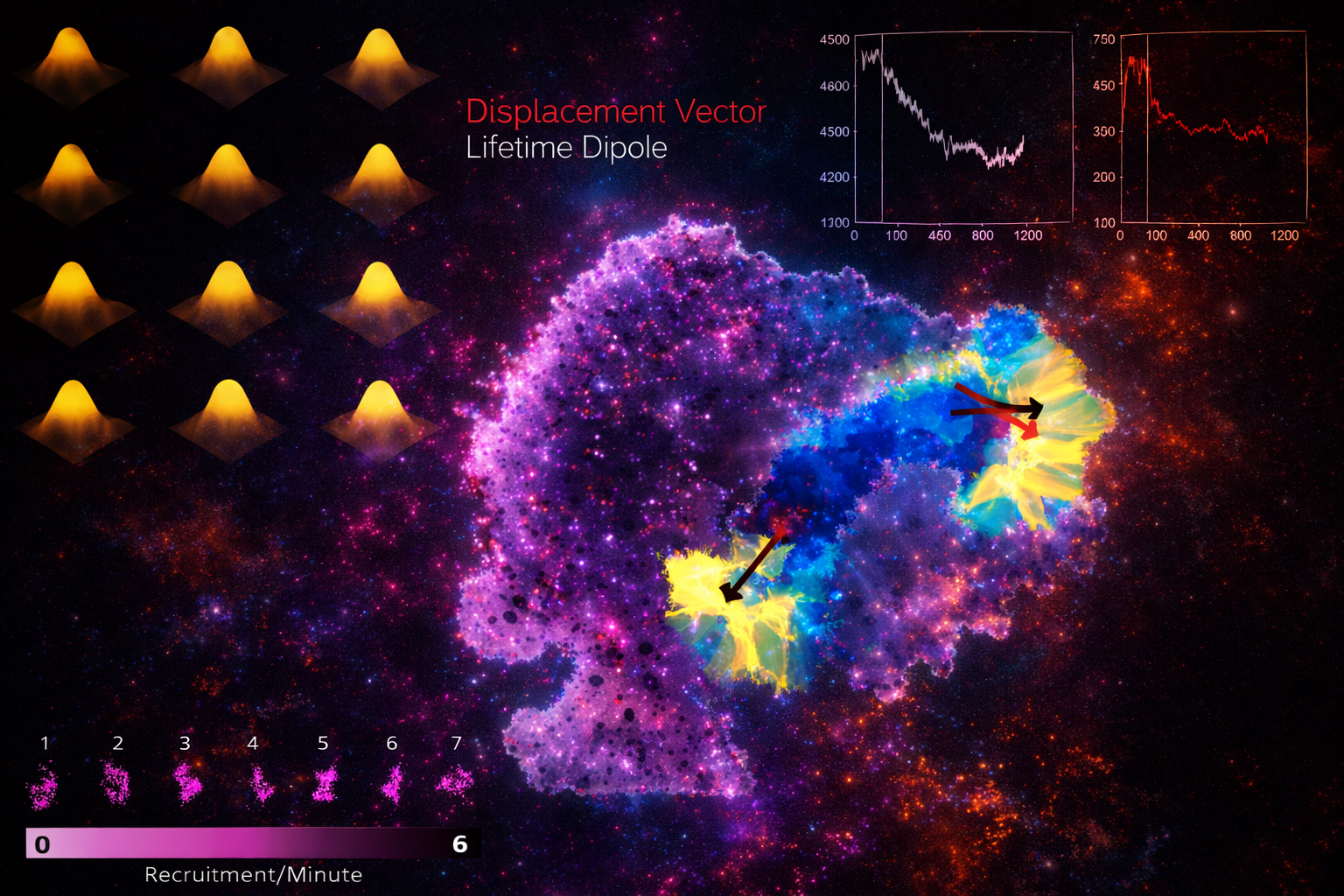 Animated TIRF-SIM visualization of clathrin coat curvature formation